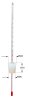 Destillier-Thermometer, 30 cm, mit Silikonstopfen Ø 18-24 mm (NS24))